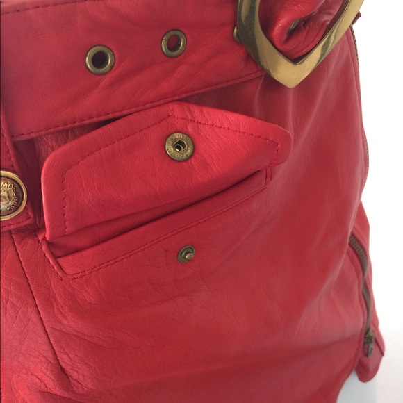 VTG “Moschino Leather” red miniskirt w/zip closure - Picture 6 of 16